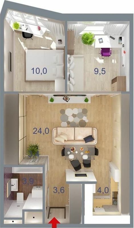 2-кімнатна 55 м² в ЖК Art Парк від 21 500 грн/м², Київ