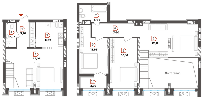 Дворівнева 109.46 м² в ЖК DOCK32 від 50 000 грн/м², Київ