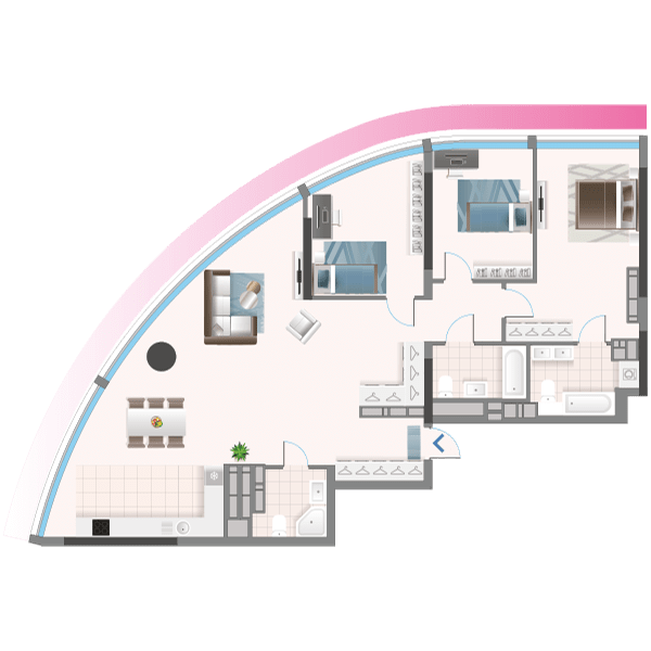 4-комнатная 133.7 м² в ЖК Oasis от 50 000 грн/м², Киев