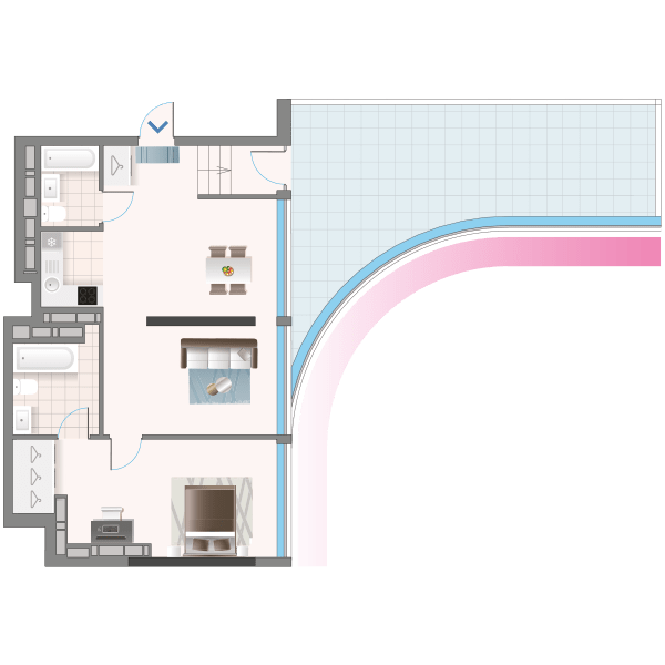 1-комнатная 83.07 м² в ЖК Oasis от 41 500 грн/м², Киев