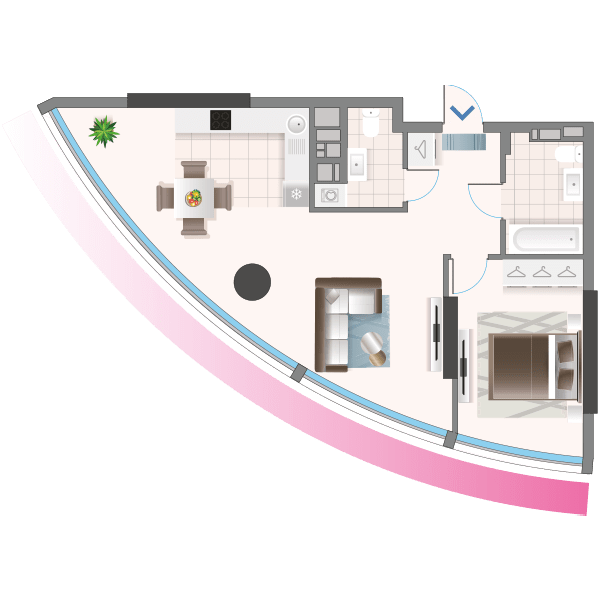 2-комнатная 67.93 м² в ЖК Oasis от 34 150 грн/м², Киев