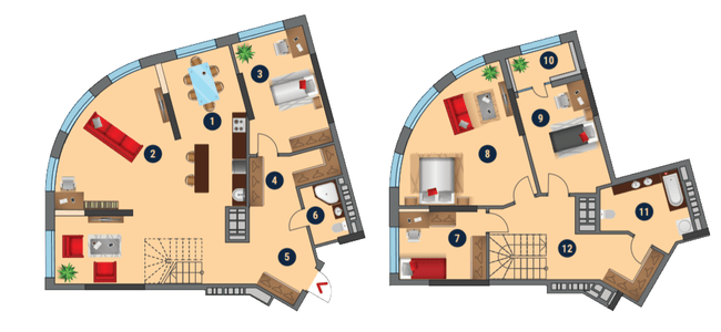 Дворівнева 176.6 м² в ЖК SALUT! від 36 000 грн/м², Київ