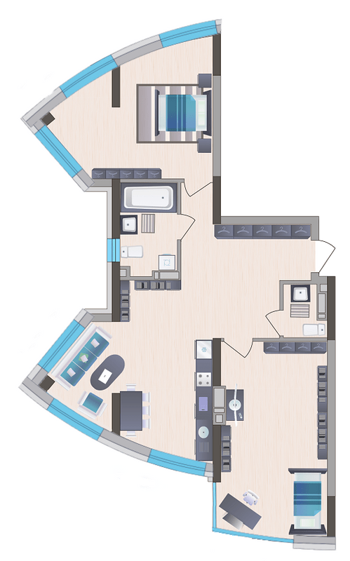 2-кімнатна 79.45 м² в ЖК Symbol від 31 000 грн/м², Київ