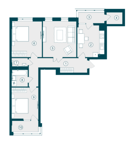 3-кімнатна 85.77 м² в ЖК Skyfall від 31 050 грн/м², Львів