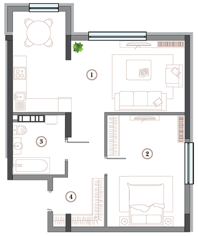 1-комнатная 69.63 м² в ЖК АРСЕНАЛ House от 100 000 грн/м², Киев