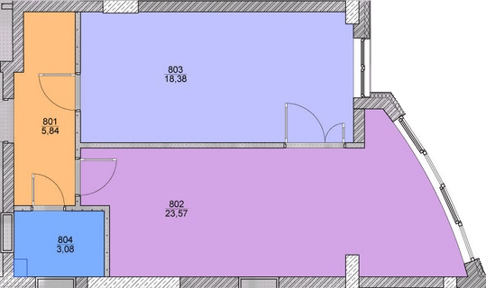 1-комнатная 50.9 м² в ЖК Оболонский бриз от 58 100 грн/м², Киев