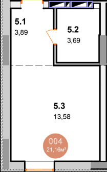 Студия 22.16 м² в КД A Nova House от 44 450 грн/м², Киев