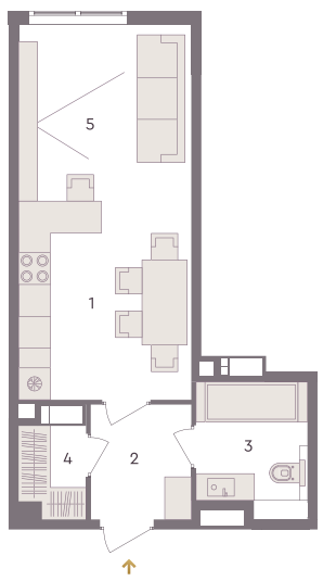 1-кімнатна 34.31 м² в ЖК Senat від 42 880 грн/м², Київ