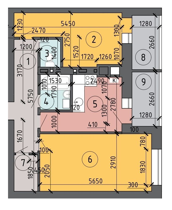 2-кімнатна 52.6 м² в ЖК PetrovSky від 20 500 грн/м², с. Нові Петрівці