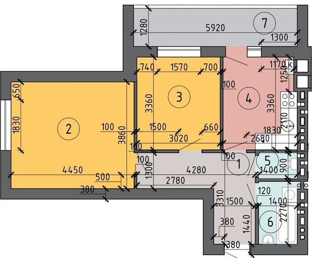 2-кімнатна 52.7 м² в ЖК PetrovSky від 20 500 грн/м², с. Нові Петрівці