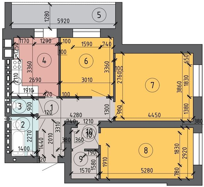 3-кімнатна 72.6 м² в ЖК PetrovSky від 20 500 грн/м², с. Нові Петрівці