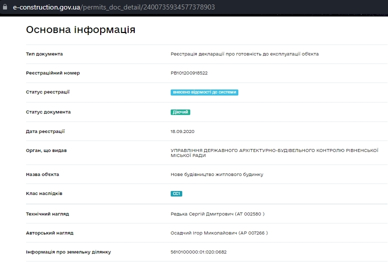 Сертификат о готовности Дом, ЖК Клубный дом 16