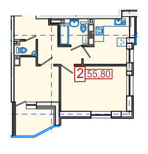 2-кімнатна 55.8 м² в ЖК Німецький проект на Холодній Горі від 28 700 грн/м², Харків