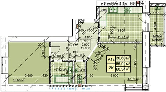 2-комнатная 60.34 м² в ЖК Millennium от 13 800 грн/м², Ивано-Франковск