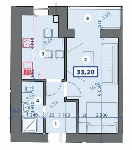1-комнатная 33.2 м² в ЖК Квартал Галицкий от 12 600 грн/м², Ивано-Франковск