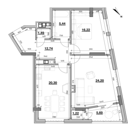2-кімнатна 87.21 м² в ЖК Ярославенка від 47 990 грн/м², Львів