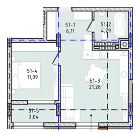 1-кімнатна 45.81 м² в ЖК Вілла Зубра від 24 700 грн/м², с. Зубра