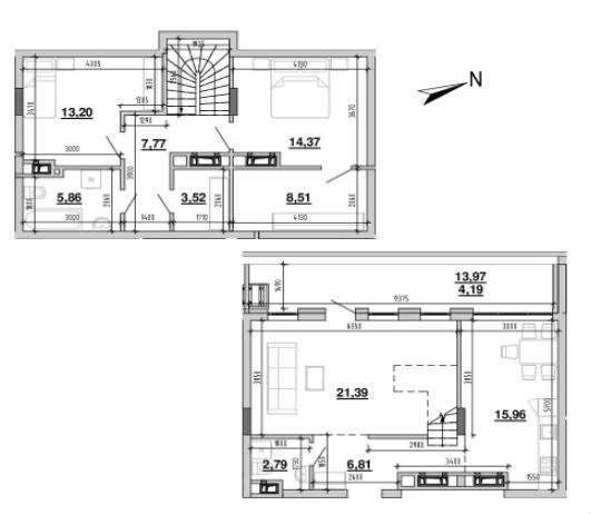 Двухуровневая 104.37 м² в ЖК Містечко Підзамче от 19 036 грн/м², Львов
