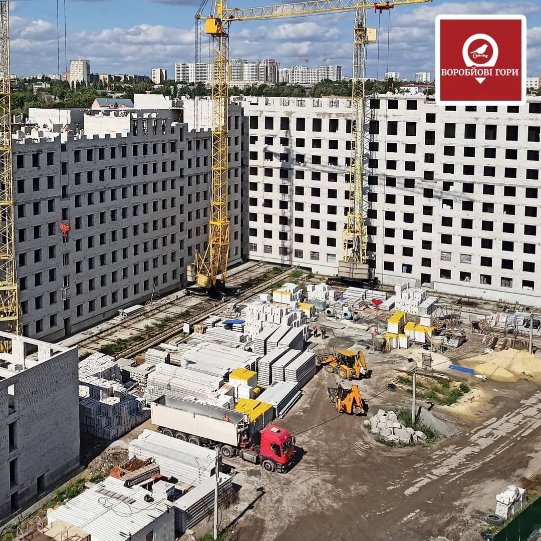 Хід будівництва ЖК Воробьевы горы на полях-3, вер, 2021 рік