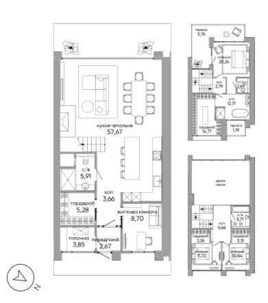 Таунхаус 191.97 м² в Таунхауси PLC Terra від 48 653 грн/м², с. Підгірці