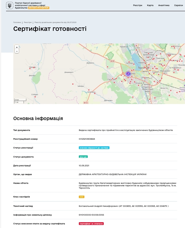 Сертификат о готовности ЖК полностью, ЖК Дипломат