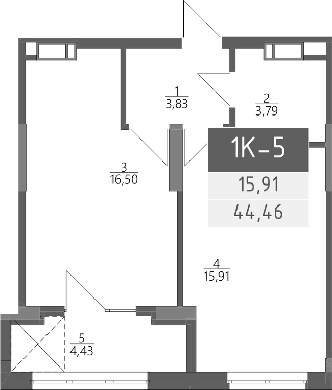 1-комнатная 44.46 м² в ЖК Liberty Gardens от 29 500 грн/м², Харьков