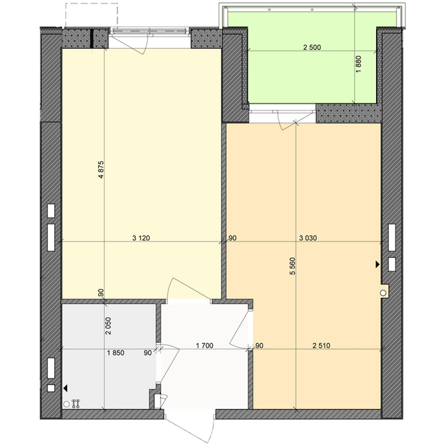 1-кімнатна 40.5 м² в ЖК Столичний від 24 000 грн/м², м. Васильків