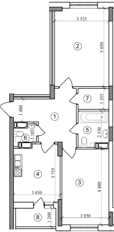 2-кімнатна 65.7 м² в ЖК Авіа Квартал від 27 000 грн/м², м. Вишневе