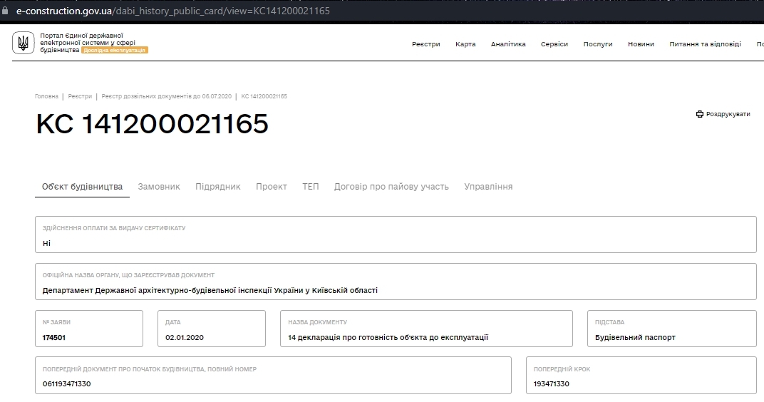 Сертификат о готовности Дом 1 (ул. Боярская, 13), ЖК Aura