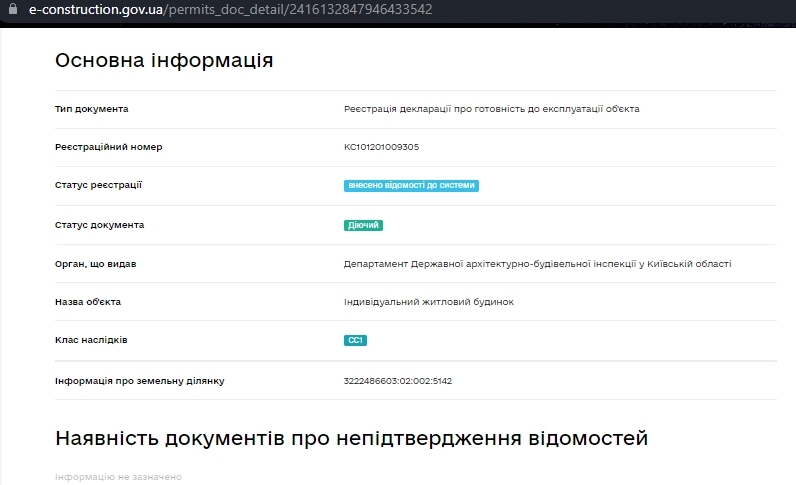 Сертификат о готовности Дом 1 (ул. Боярская, 9в, 9г, 9д), ЖК Aura