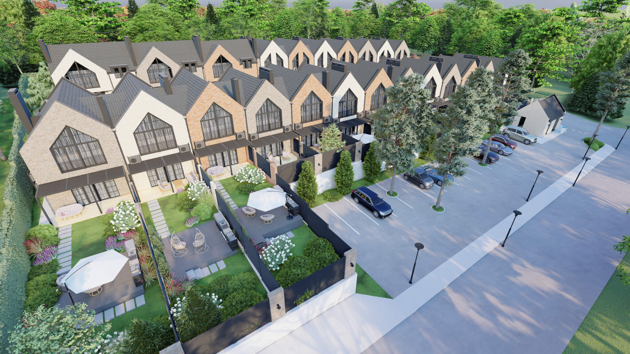 Таунхауси FORT HOMES, с. Стоянка, ул. Лесная, 1б
