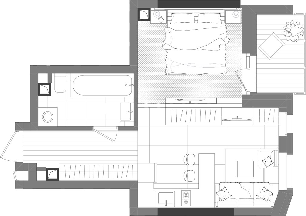 1-комнатная 35.65 м² в ЖК Creator City от 57 661 грн/м², Киев