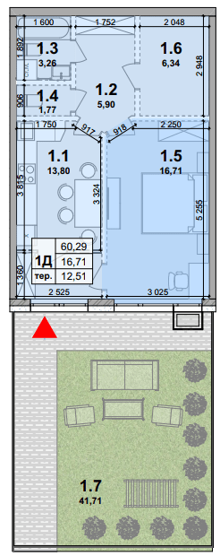 1-кімнатна 60.29 м² в ЖК Petrivsky Residence від 26 100 грн/м², с. Святопетрівське