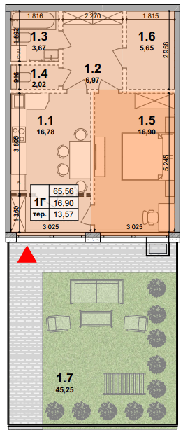1-кімнатна 65.56 м² в ЖК Petrivsky Residence від 26 100 грн/м², с. Святопетрівське