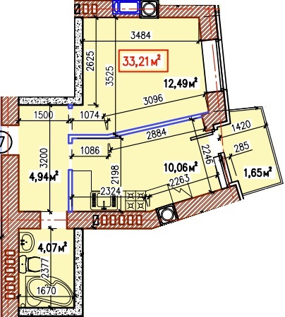 1-кімнатна 33.21 м² в ЖК Затишний квартал від 26 900 грн/м², с. Софіївська Борщагівка