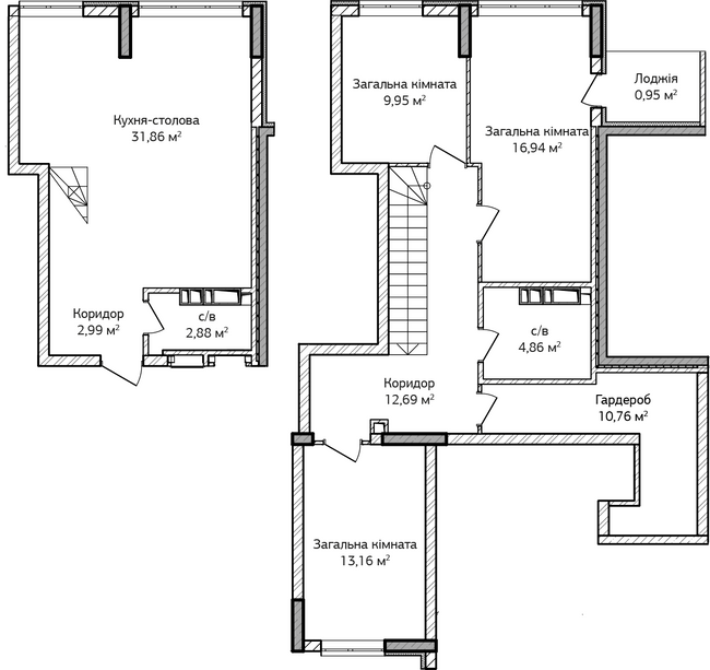 Дворівнева 107.02 м² в ЖК City Park від 18 000 грн/м², м. Ірпінь