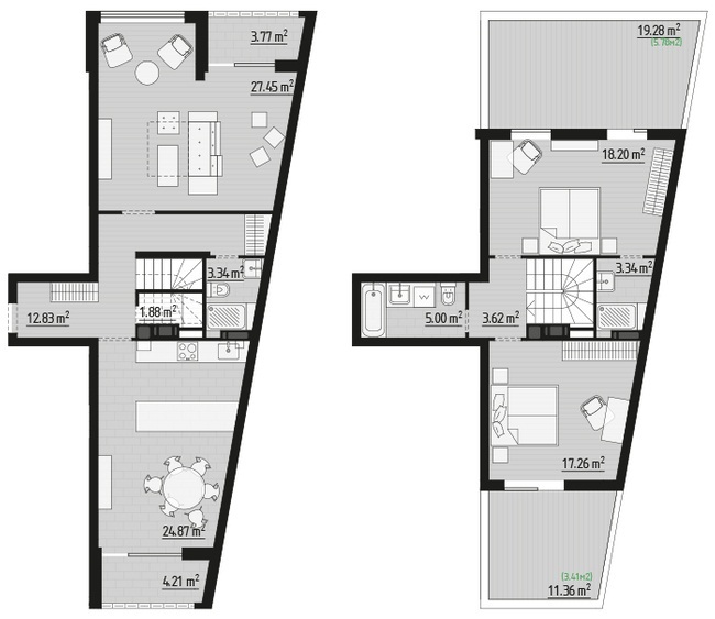 Дворівнева 134.96 м² в ЖК PARKTOWN від 24 000 грн/м², смт Гостомель