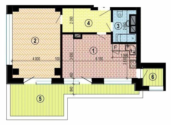 1-кімнатна 59.49 м² в БФК Twenty two від 34 350 грн/м², Харків