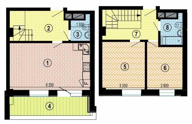 Дворівнева 66.33 м² в БФК Twenty two від 33 700 грн/м², Харків