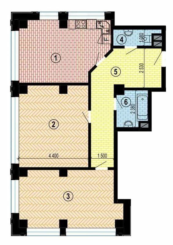 2-кімнатна 87.56 м² в БФК Twenty two від 30 500 грн/м², Харків