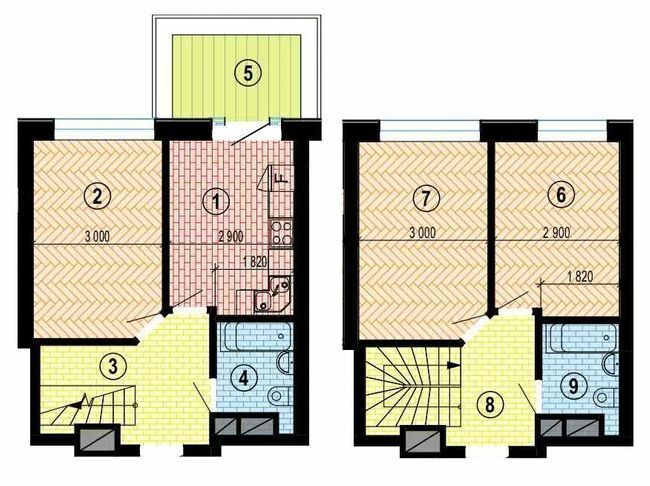 Дворівнева 70.48 м² в БФК Twenty two від 29 450 грн/м², Харків