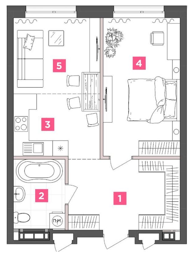1-кімнатна 51.09 м² в ЖК ANRIL house від 64 450 грн/м², Київ