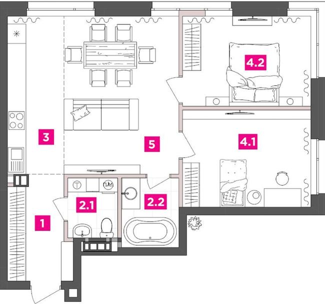 2-кімнатна 71.62 м² в ЖК ANRIL house від 60 000 грн/м², Київ