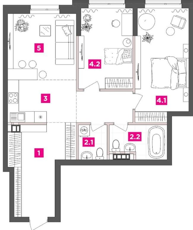 2-кімнатна 78.7 м² в ЖК ANRIL house від 60 000 грн/м², Київ
