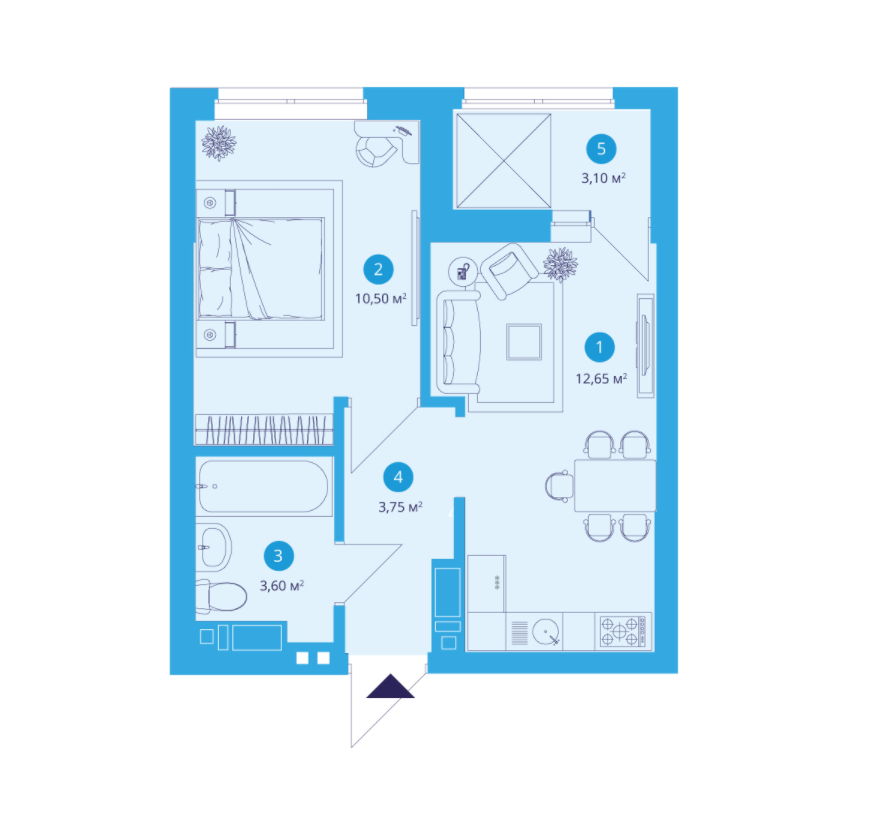 1-кімнатна 33.6 м² в ЖК SKY AVENUE від 54 114 грн/м², Київ