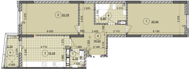 2-кімнатна 85.76 м² в ЖК на вул. Євгена Маланюка (Сагайдака), 101 від 40 750 грн/м², Київ