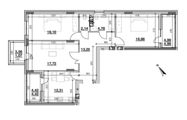 3-комнатная 93.76 м² в ЖК Ріел Сіті от 19 841 грн/м², Львов