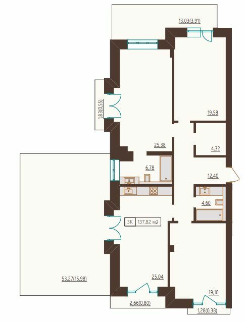 3-комнатная 137.82 м² в ЖК Французский бульвар, 29б от 52 650 грн/м², Одесса