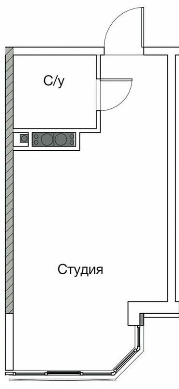 Студія 28.5 м² в ЖК Нова Європа від 19 100 грн/м², с. Ілічанка