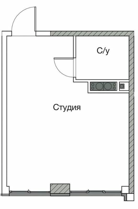 Студія 30.9 м² в ЖК Нова Європа від 19 100 грн/м², с. Ілічанка